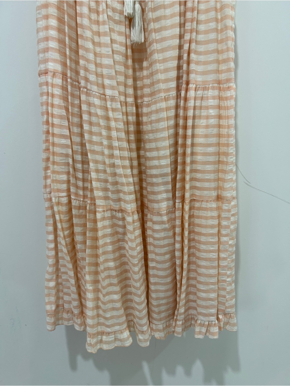 Moon River Puff Sleeve Stripe Maxi Dress Size S - Picture 6 of 10